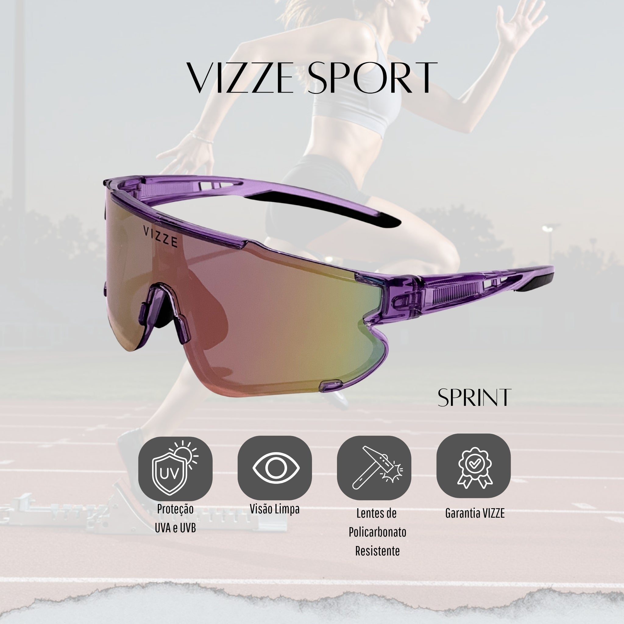 Óculos de Sol Esportivo Baixa Pace | Sprint - Vizze