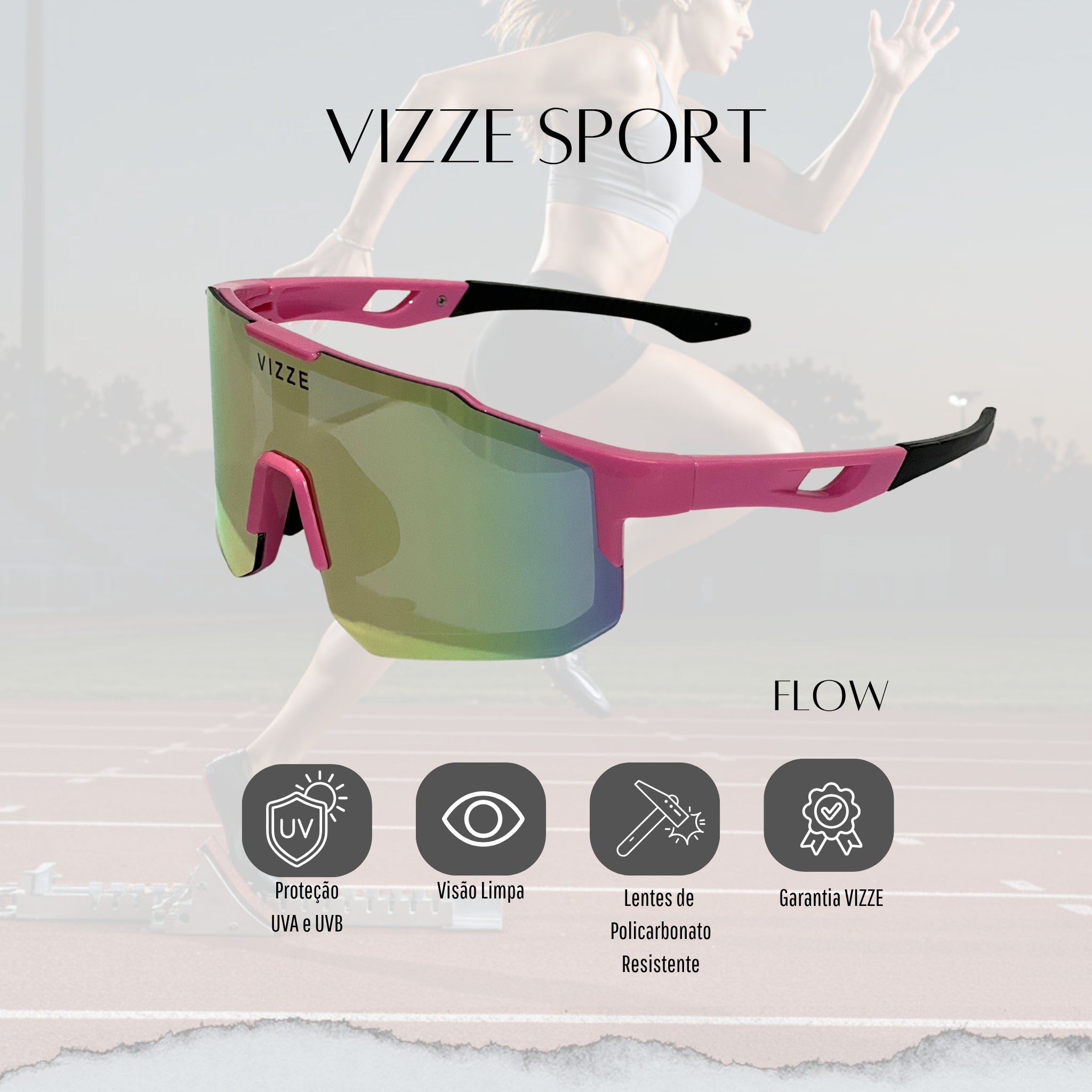 Óculos de Sol Esportivo Baixa Pace | Flow - Vizze