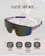 Óculos de Sol Esportivo Baixa Pace VIZZE Aero UV400 Ciclismo Corrida Bike Beach Tennis